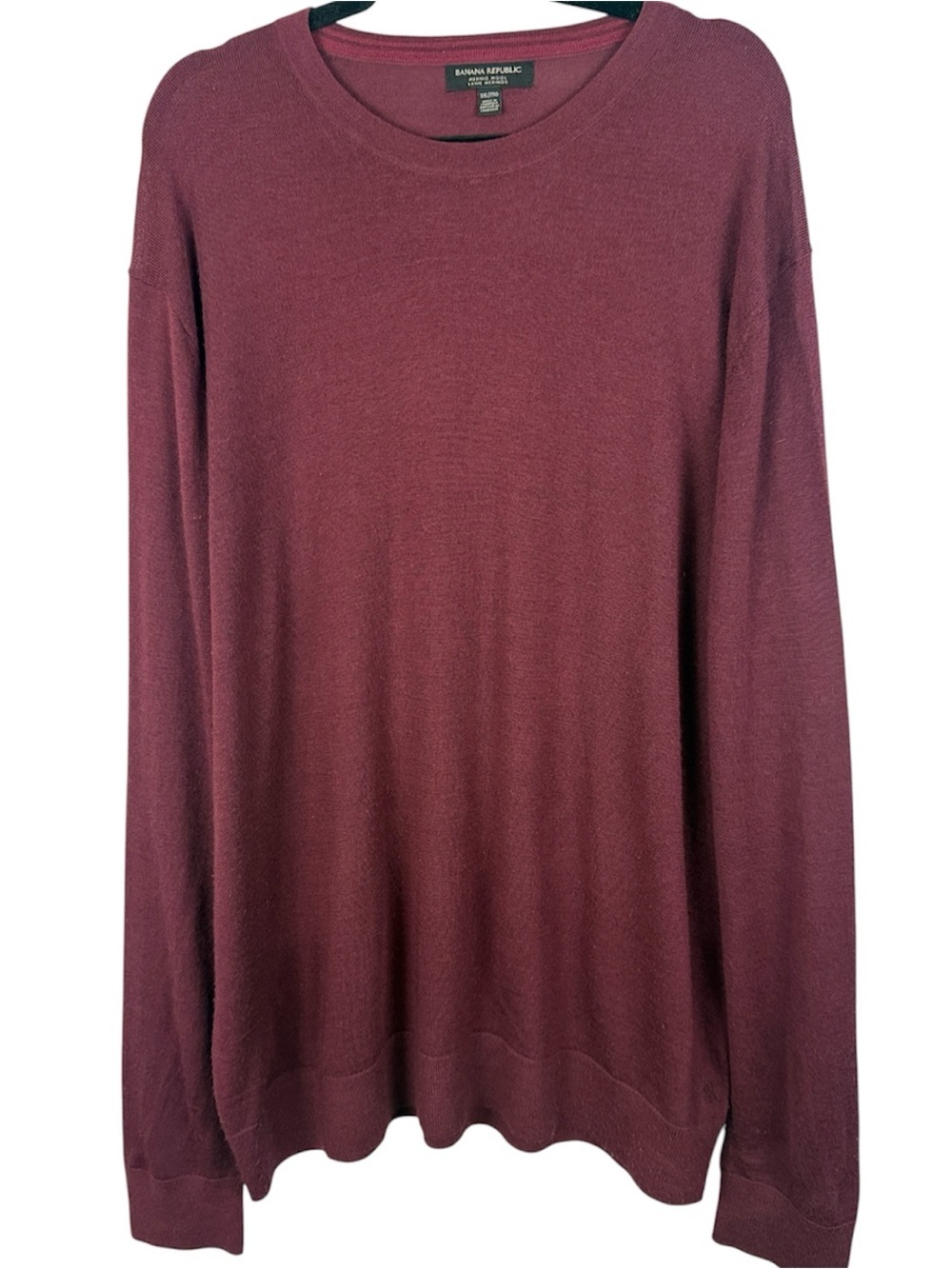 Banana Republic 100% Merino Wool Crewneck Sweater Burgundy XXL